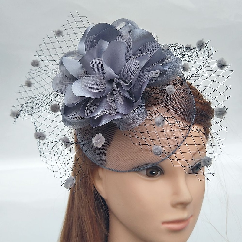 Net Fascinators Kentucky Derby Hat/ Headwear with Floral 1PC Special Occasion / Horse Race / Ladies Day Headpiece3
