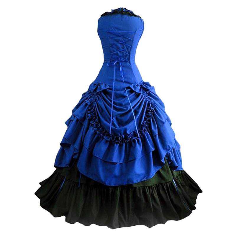 Dress Victorian Medieval 18th Century Ankle Length Long Length Dress Party Costume Masquerade Plus Size Normal Customized Patchwork Ball Gown Fancy Dress Women's Party Prom Carnival of Venice4