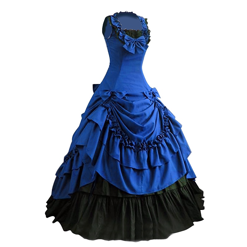 Dress Victorian Medieval 18th Century Ankle Length Long Length Dress Party Costume Masquerade Plus Size Normal Customized Patchwork Ball Gown Fancy Dress Women's Party Prom Carnival of Venice2