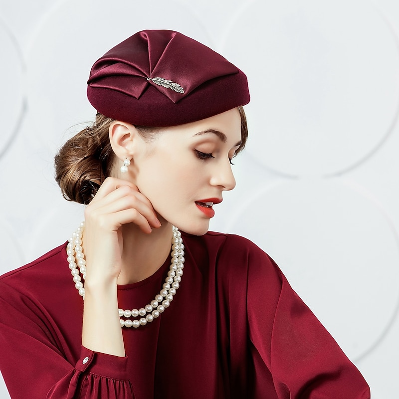 Wool / Silk Kentucky Derby Hat / Hats with 1 Piece Wedding / Party / Evening / Horse Race Headpiece4