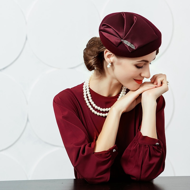 Wool / Silk Kentucky Derby Hat / Hats with 1 Piece Wedding / Party / Evening / Horse Race Headpiece2