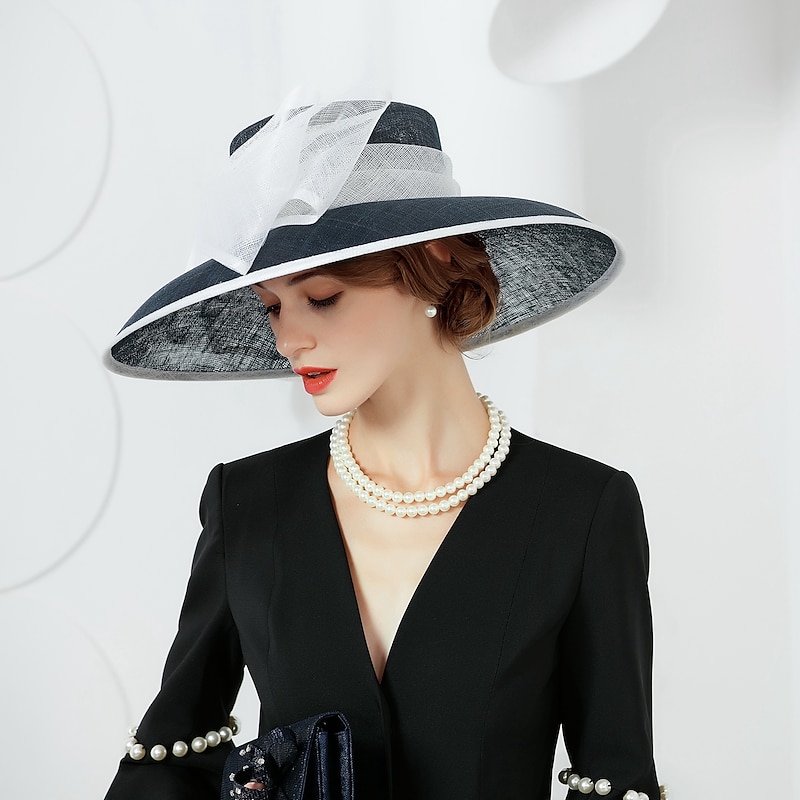 Flax Kentucky Hat / Hats with 1 Piece Wedding / Party / Evening / Horse Race Headpiece dress to impress Race Day Dress3