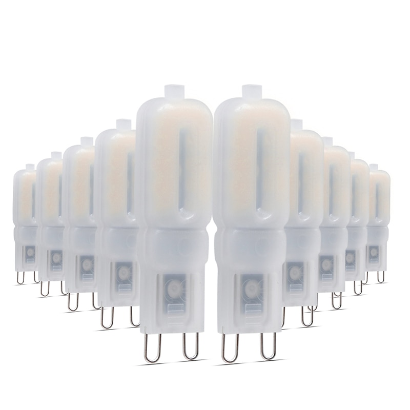 10pcs G9 5W 400-500lm 22LED LED Bi-pin Lights 2835SMD Dimmable Warm White Cool White Led Corn Bulb Chandelier Lamp AC 220-240V