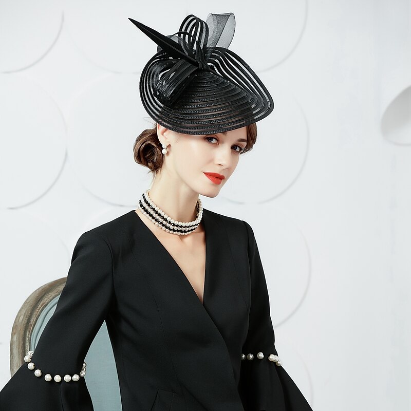 Fascinators Kentucky Derby Hat Headwear Tulle Feather Saucer Hat Tea Party Horse Race Ladies Day Melbourne Cup With Floral Headpiece Headwear3