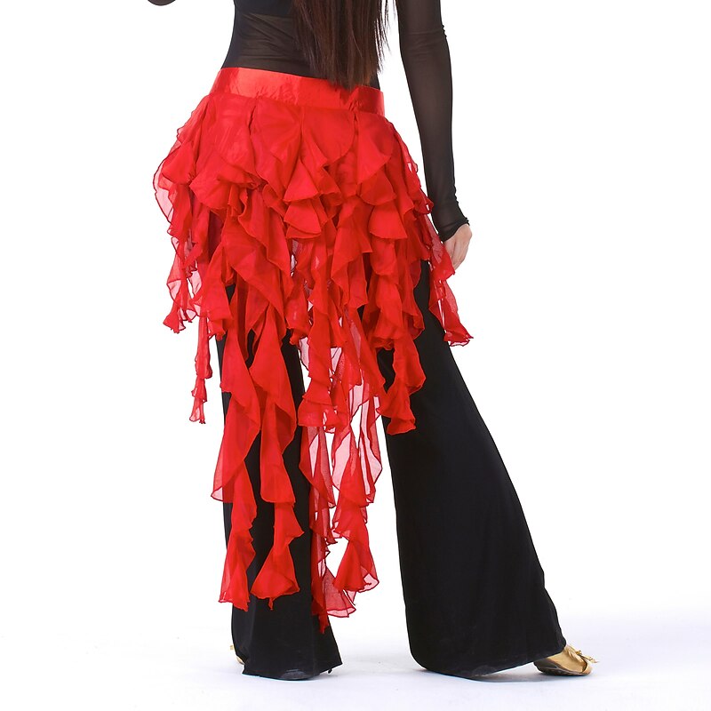 Belly Dance Hip Scarf Ruffles Women's Chiffon / Ballroom4