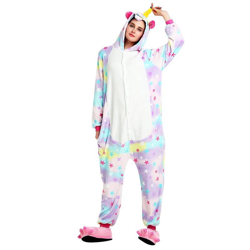 Adults' Embroidered Fashion Onesie Costume Carnival Costume Unicorn Flying Horse Onesie Pajamas Kigurumi Pajamas For Men and Women Christmas Carnival Children's Day Cartoon