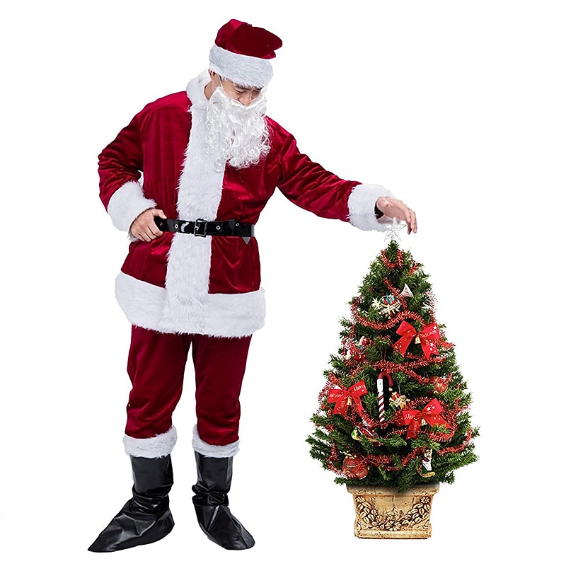 Santa Suit Santa Claus Christmas Party Supplies Santa Clothes Men's Christmas Cosplay Costume Christmas Easy Carnival Costume4
