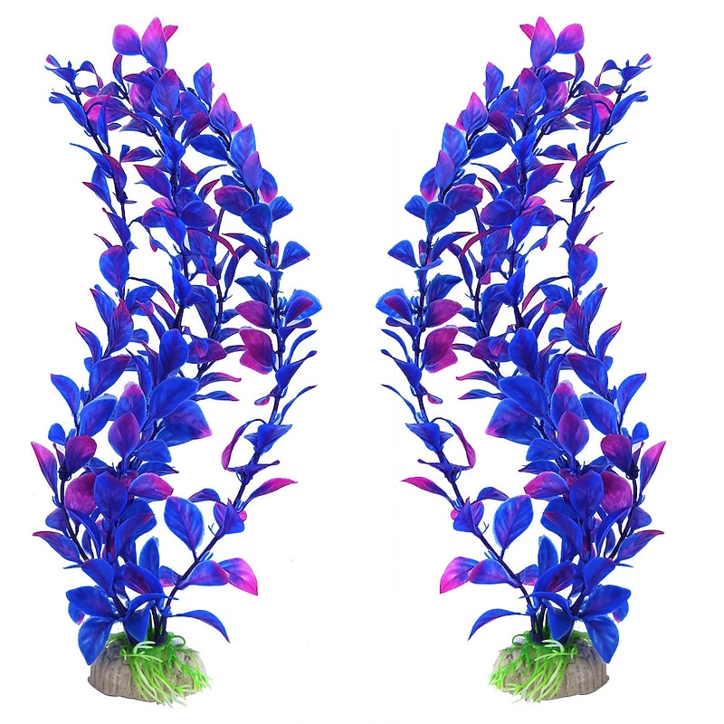 Fish Tank Aquarium Decoration Artificial Plants Hornwort Anacharis Fish Fish Bowl Waterplant Artificial Plants Purple Decoration Plastic 25 cm