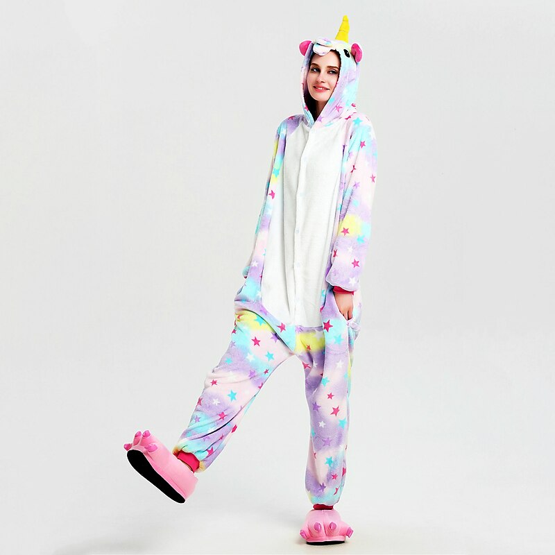 Adults' Embroidered Fashion Onesie Costume Carnival Costume Unicorn Flying Horse Onesie Pajamas Kigurumi Pajamas For Men and Women Christmas Carnival Children's Day Cartoon2