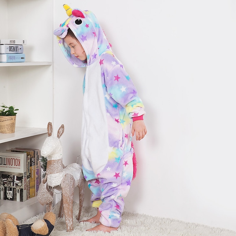 Kid's Print Embroidered Fashion Onesie Costume Carnival Costume Unicorn Flying Horse Onesie Pajamas Kigurumi Pajamas Funny Costume For Boys and Girls Christmas Carnival Children's Day Cartoon4