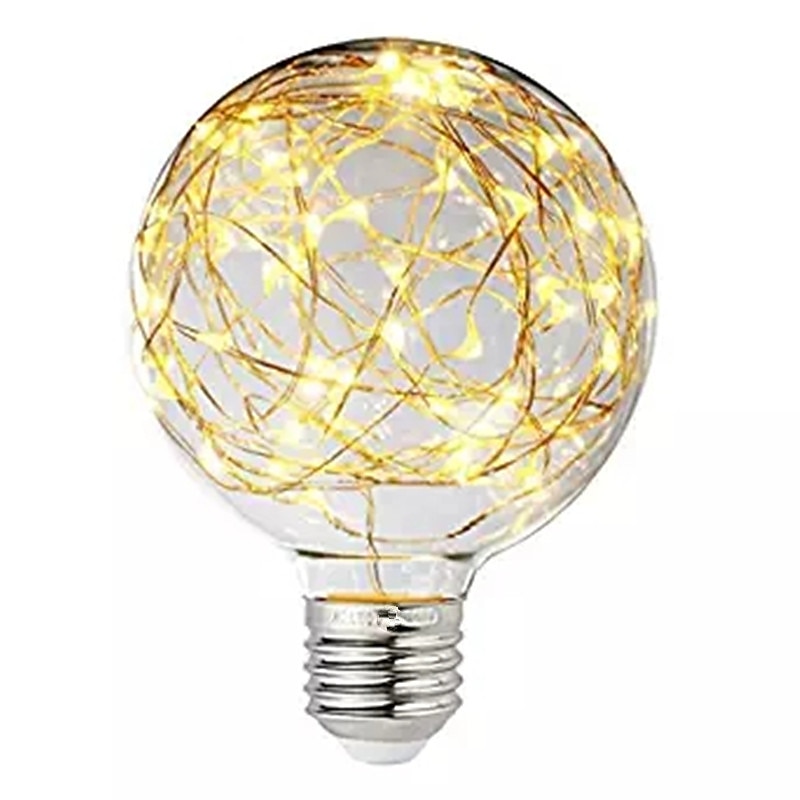 1pc 3 W LED Filament Bulbs 200 lm E26 / E27 G95 33 LED Beads SMD Decorative Starry Christmas Wedding Decoration Warm White 85-265 V / RoHS / CE Certified3