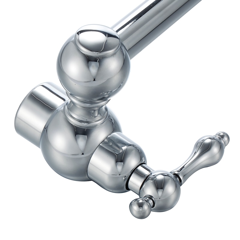 Kitchen faucet - Two Handles One Hole Chrome Pot Filler Wall Mounted Contemporary / Art Deco / Retro / Modern Kitchen Taps2