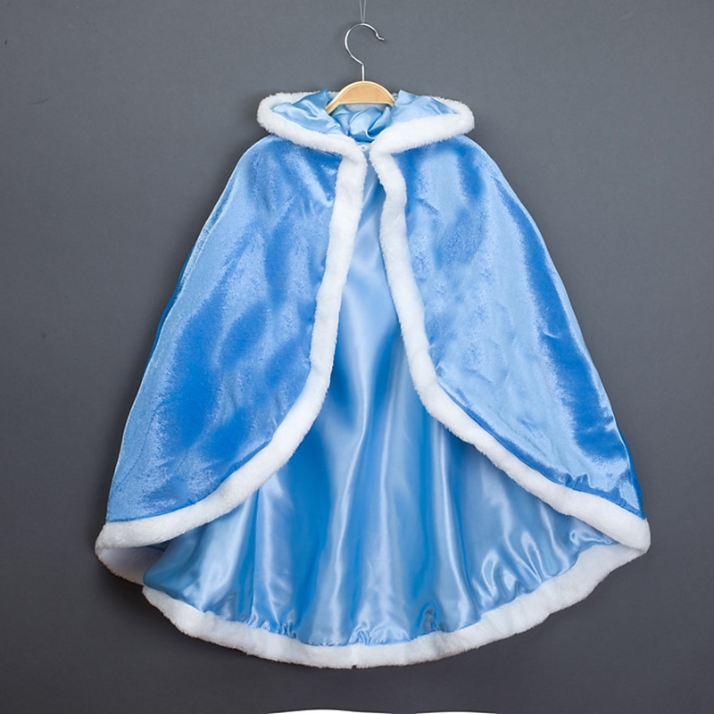 Princess Fairytale Elsa Cloak Girls' Movie Cosplay A-Line Slip Purple Yellow Fuchsia Dress Shawl Christmas Masquerade World Book Day Costumes4