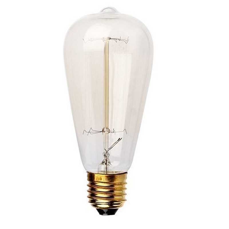 5pcs 40 W E26 / E27 ST58 Warm Yellow 2200-3000 k Dimmable Incandescent Vintage Edison Light Bulb 220-240 V2