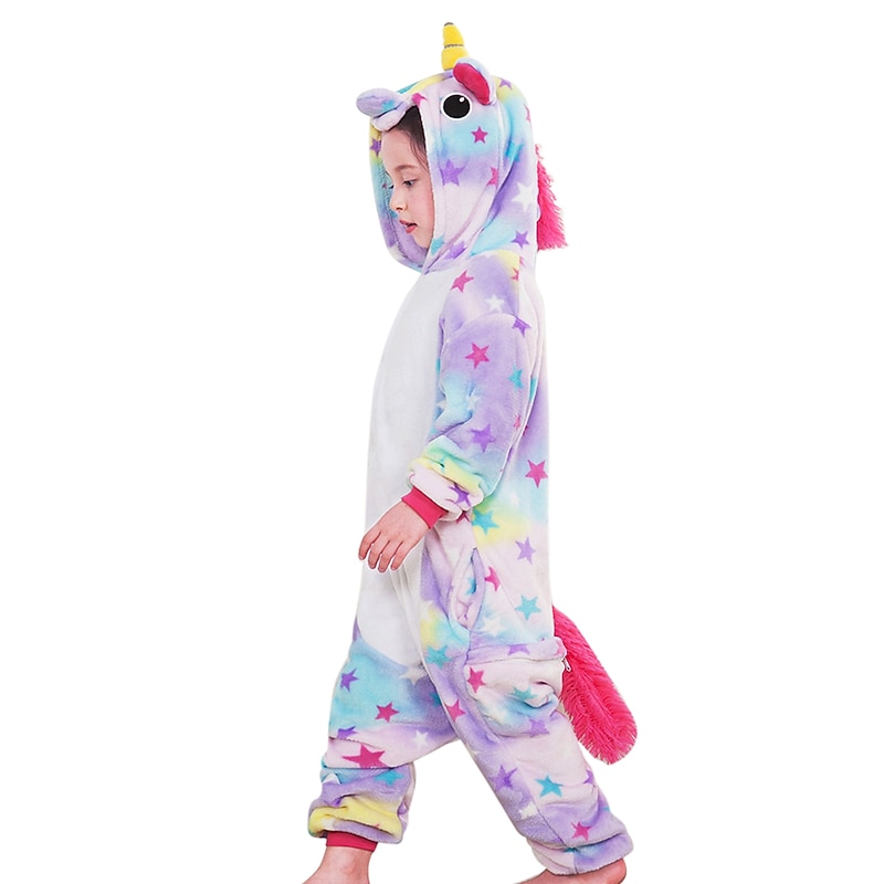 Kid's Print Embroidered Fashion Onesie Costume Carnival Costume Unicorn Flying Horse Onesie Pajamas Kigurumi Pajamas Funny Costume For Boys and Girls Christmas Carnival Children's Day Cartoon2
