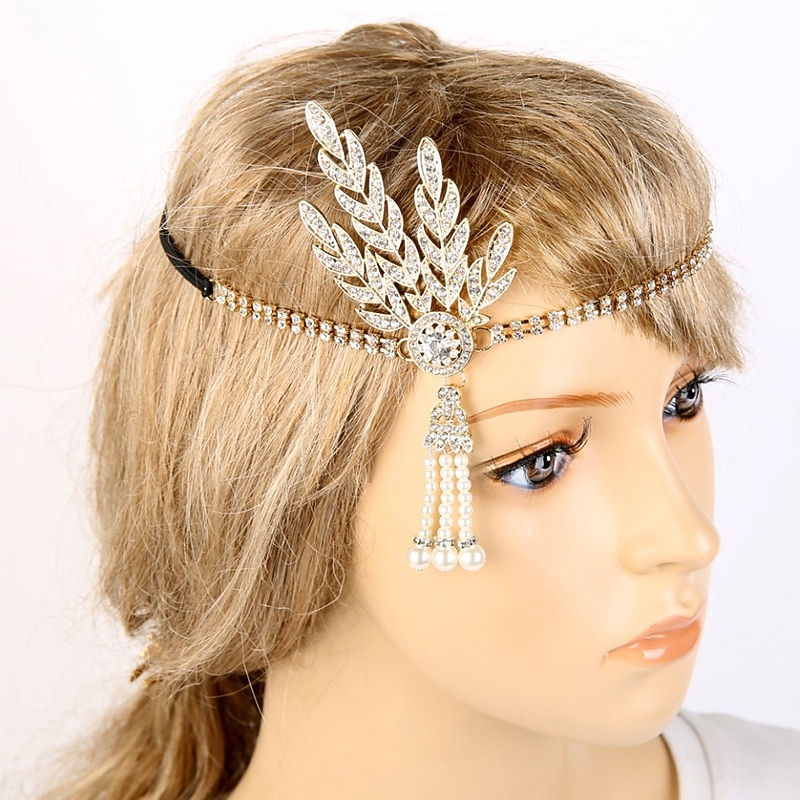 Retro Vintage Roaring 20s 1920s Flapper Headband The Great Gatsby Wedding Guest Fancy Dress Women's Performance Party / Evening Business / Ceremony / Wedding3