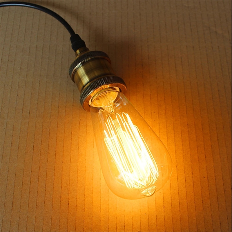 5pcs 40 W E26 / E27 ST58 Warm Yellow 2200-3000 k Dimmable Incandescent Vintage Edison Light Bulb 220-240 V 6