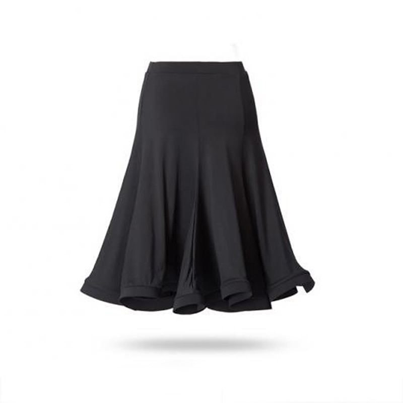 Breathable Latin Dance Skirts Ruching Women's Performance Sleeveless Dropped Spandex3