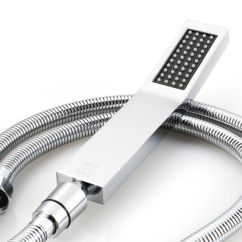 580*500 Chrome Shower Faucets Sets Complete with Stainless Steel Shower Head and Solid Brass Handshower Ceiling Mounted Rainfall Shower Head System Contain Shower Faucet Rough-in Valve Body and Trim4