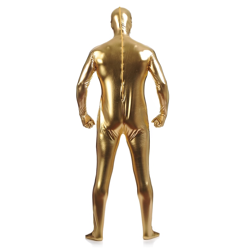 Shiny Zentai Suits Skin Suit Full Body Suit Carnival Costume Full Body Suit Men's Women's Sex Solid Colored Spandex Latex Costume for Halloween Masquerade Adults'4