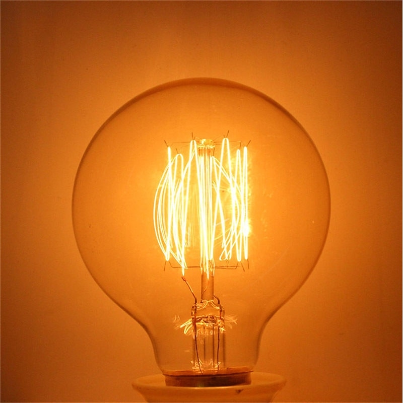 1pc 40W E26/E27 G80 Warm White 2200-2700 K Retro Dimmable Decorative Incandescent Vintage Edison Light Bulb 220-240V2