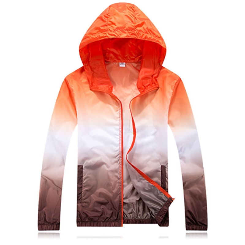 Men's Women's Hiking Jacket Hiking Skin Jacket Hiking Windbreaker Outdoor Waterproof UV Sun Protection Sunscreen Windproof Hoodie Ultraviolet Resistant Jacket Raincoat Camping / Hiking Fishing3