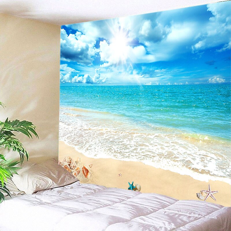 Large Wall Tapestry Art Decor Blanket Curtain Picnic Tablecloth Hanging Home Bedroom Living Room Dorm Decoration Landscape Beach Sea Ocean Wave4