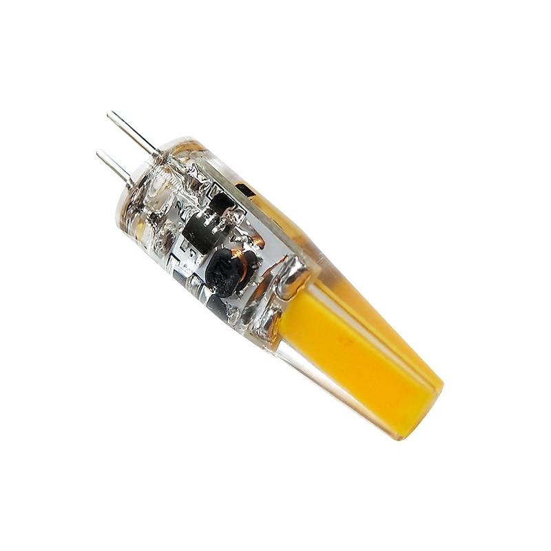 10pcs G4 2W 200lm COB LED Bi-pin Light Bulb Dimmable for Cabinet Light Ceiling Lights RV Boats Outdoor Lighting 20W Halogen Equivalent Warm White DC12V3