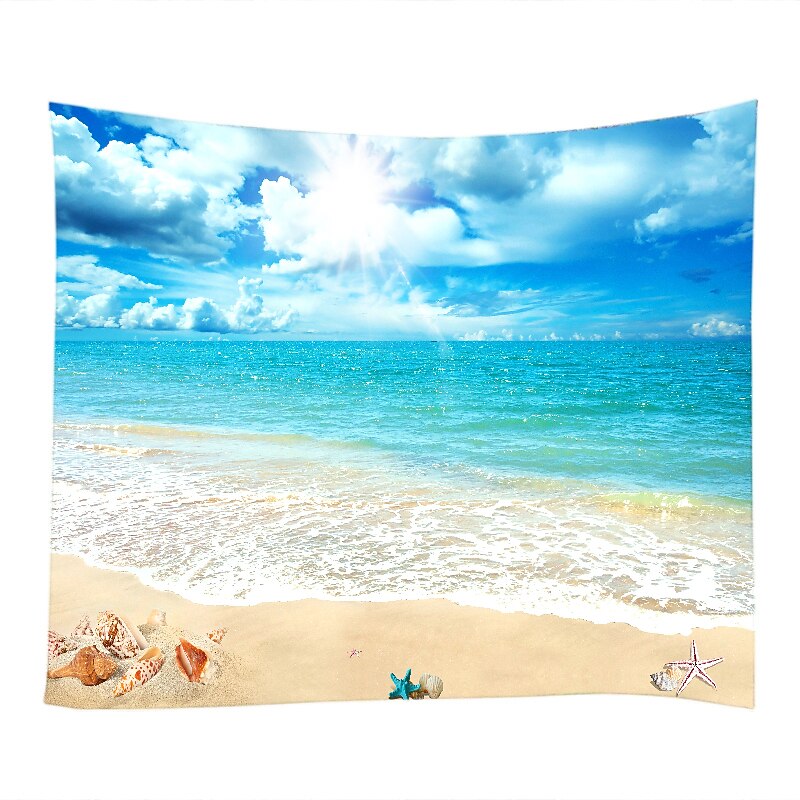 Large Wall Tapestry Art Decor Blanket Curtain Picnic Tablecloth Hanging Home Bedroom Living Room Dorm Decoration Landscape Beach Sea Ocean Wave2