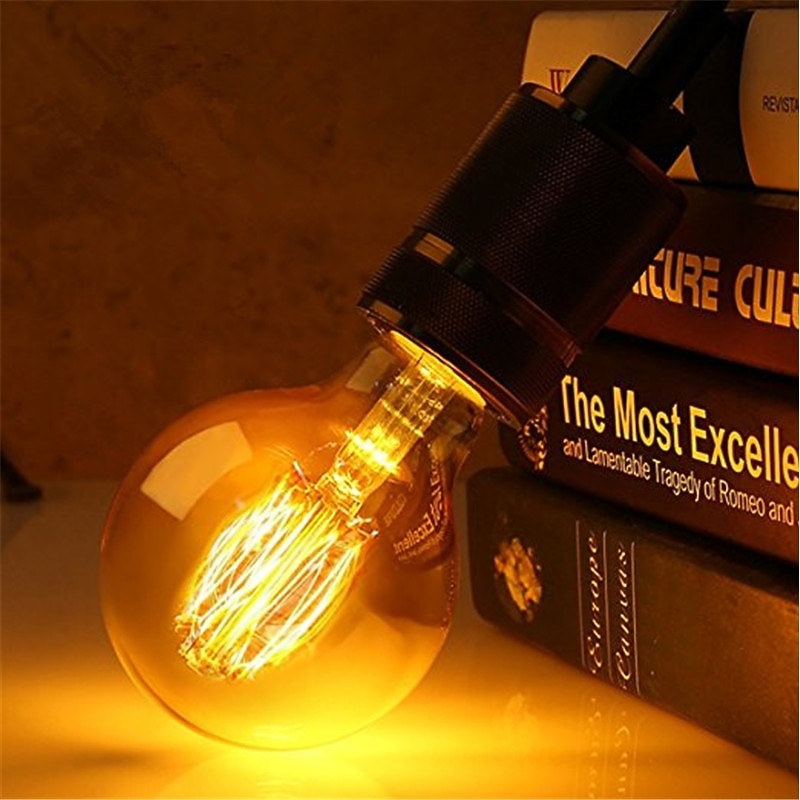 1pc 40W E26/E27 G80 Warm White 2200-2700 K Retro Dimmable Decorative Incandescent Vintage Edison Light Bulb 220-240V3