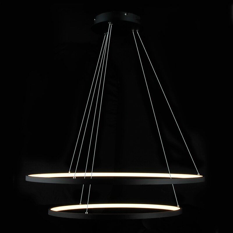 2-Light 80cm Dimmable / LED Pendant Light Metal Acrylic Circle Painted Finishes Modern Contemporary 110-120V / 220-240V3