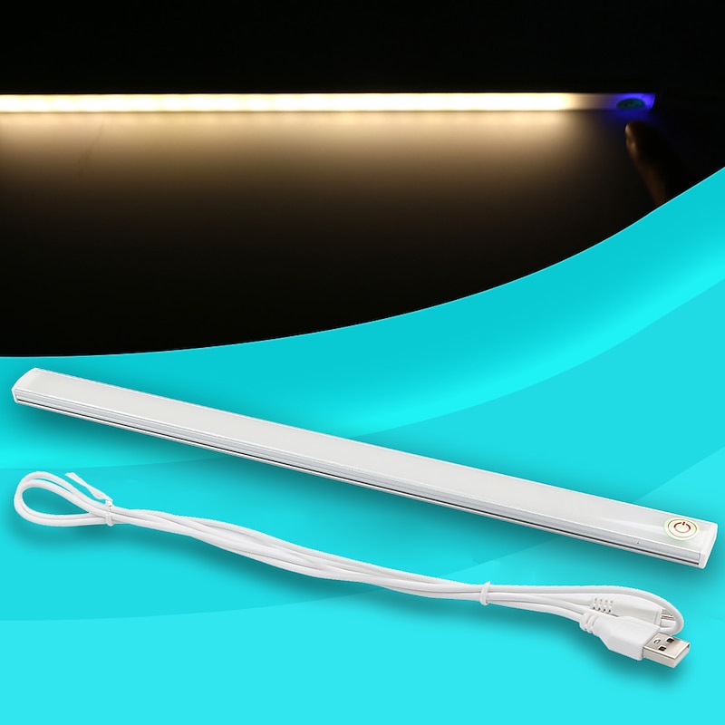 Under Cabinet Lighting 6W, Dimmable Cabinet Light, Easy Install, Touch Sensor, USB Plug, LED Cabinet Lights, Warm White Cold White Cabinet Hallway Stairwell Kitchen4