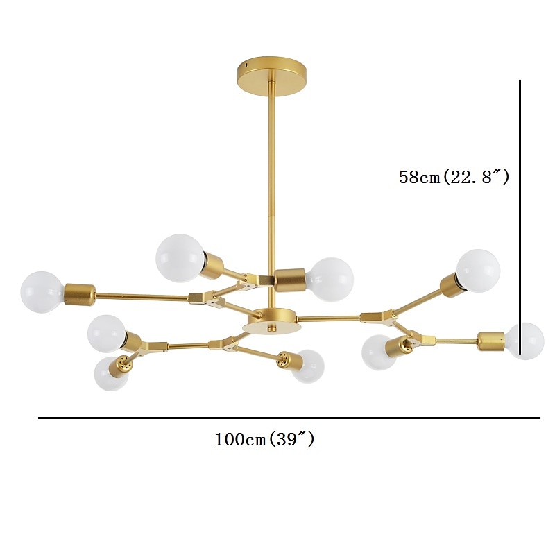 9-Light Northern Europe Chandelier 9 Head Modern Metal Molecules Pendant Lights  Living Room Dining Room Bedroom Painted Finish3