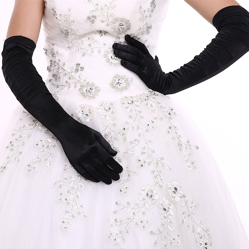 Spandex Elbow Length Glove Bridal Gloves / Party / Evening Gloves / Elegant With Pure Color Wedding / Party Glove2