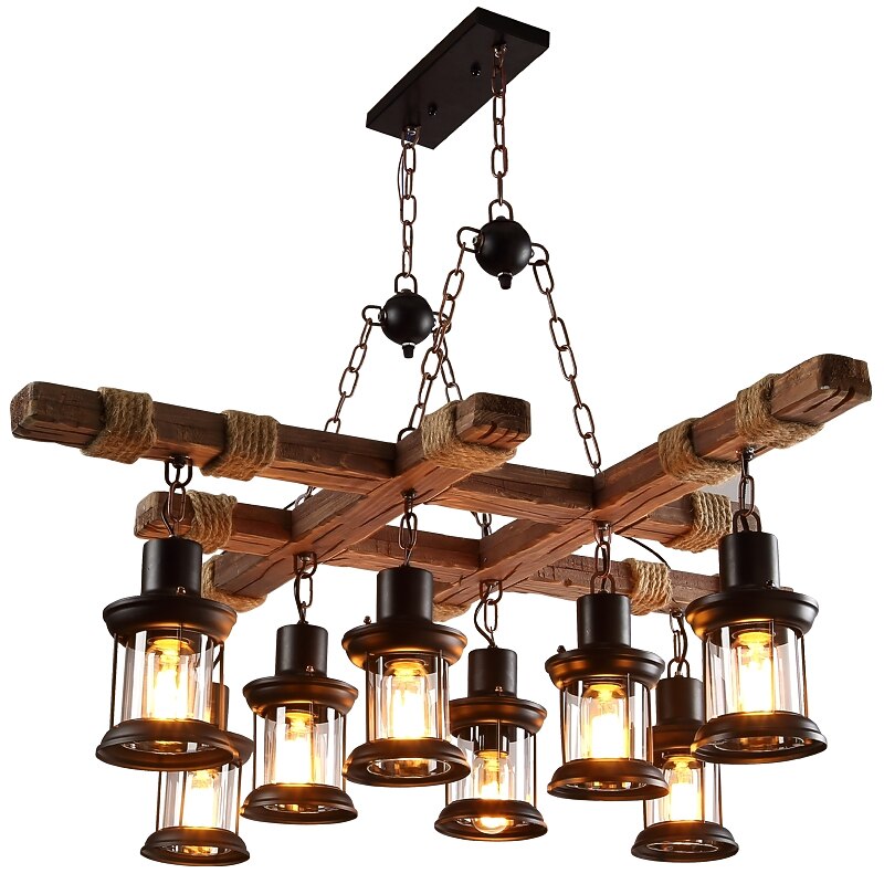 8-Light 68 cm Mini Style Chandelier Metal Glass Painted Finishes Rustic / Lodge / Artistic 110-120V / 220-240V2