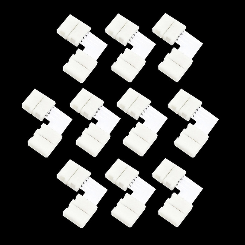 10PCS 4-Pins Solderless Connector For 10MM 5050 No-Waterproof Strip Light Accessory for RGB LED Strip Ligh