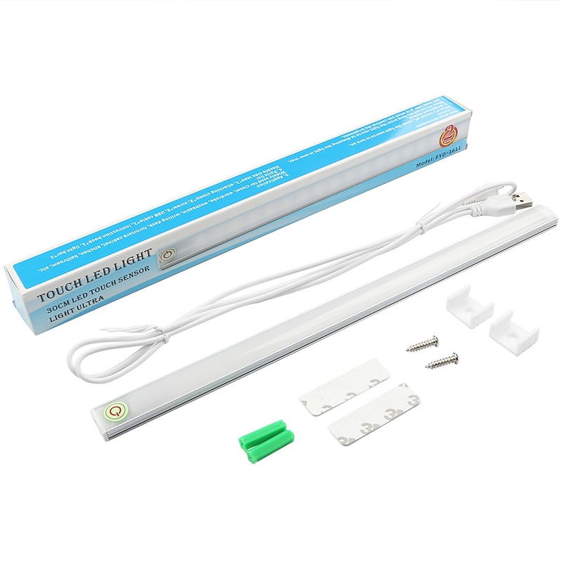 Under Cabinet Lighting 6W, Dimmable Cabinet Light, Easy Install, Touch Sensor, USB Plug, LED Cabinet Lights, Warm White Cold White Cabinet Hallway Stairwell Kitchen3