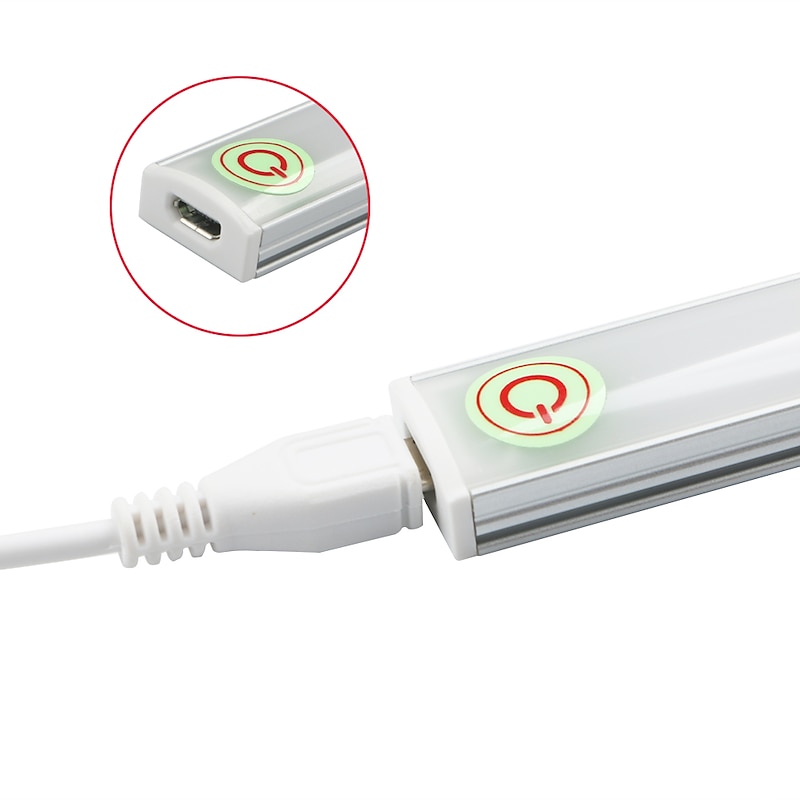Under Cabinet Lighting 6W, Dimmable Cabinet Light, Easy Install, Touch Sensor, USB Plug, LED Cabinet Lights, Warm White Cold White Cabinet Hallway Stairwell Kitchen2