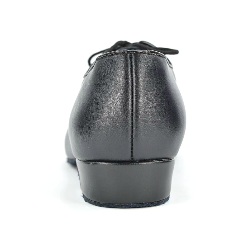 Men's Black Leather Ballroom Dance Shoes, Non - Slip Suede Sole & Classic Lace - Up, Professional for Latin/Ballroom Dancing4