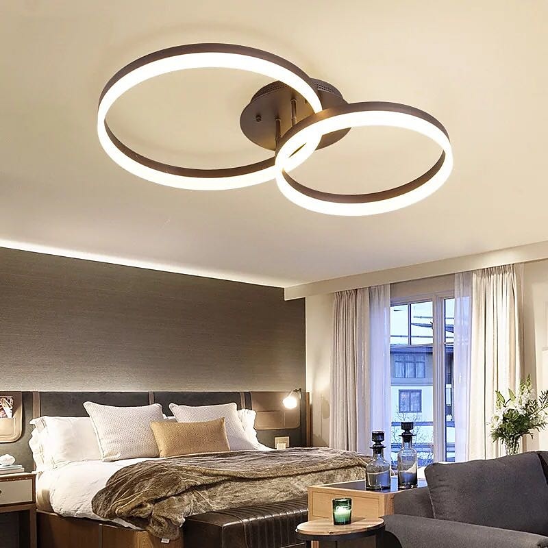 78 cm Dimmable Ceiling Lights Circle Design Flush Mount Lights Metal Painted Finishes LED Nordic Style 220-240V4