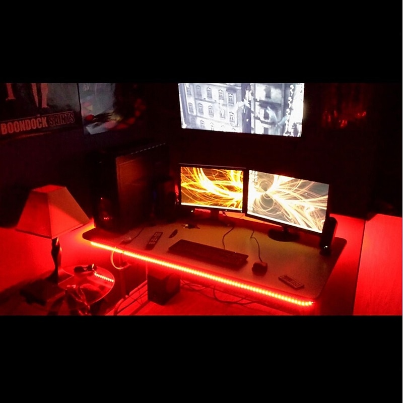 White LED light strip 2x16 FT Warm Light White Light Red Blue Green White Strip Lighting 600 LED 2835 Flexible Ribbon Light 12V Rope Light Suitable for Kitchen Cabinet Bedroom Wardrobe4