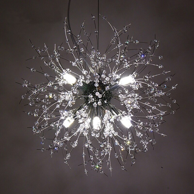 8-Light Modern Electroplated Globe Chandeliers Firework Led Vintage Pendant Lights Living Room Dining Room G9 Bulb Base4