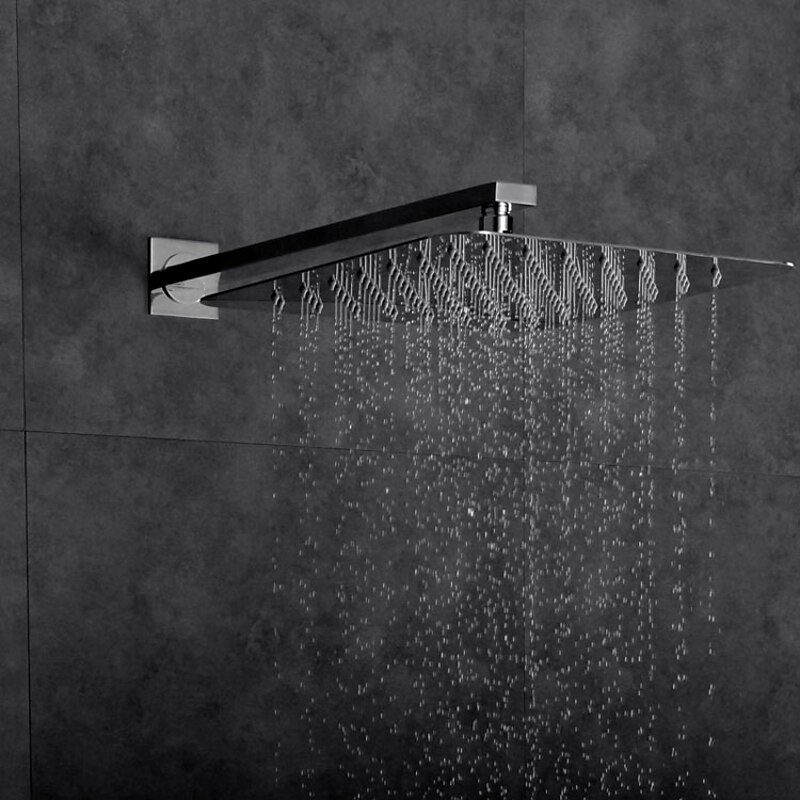Concealed Shower Faucet Combo Set 12" Shower Head, Shower System Mixer Rough In Valve Rainfall Shower Head, Wall Mounted Tub and Shower Trim Kit Bathroom Bath2