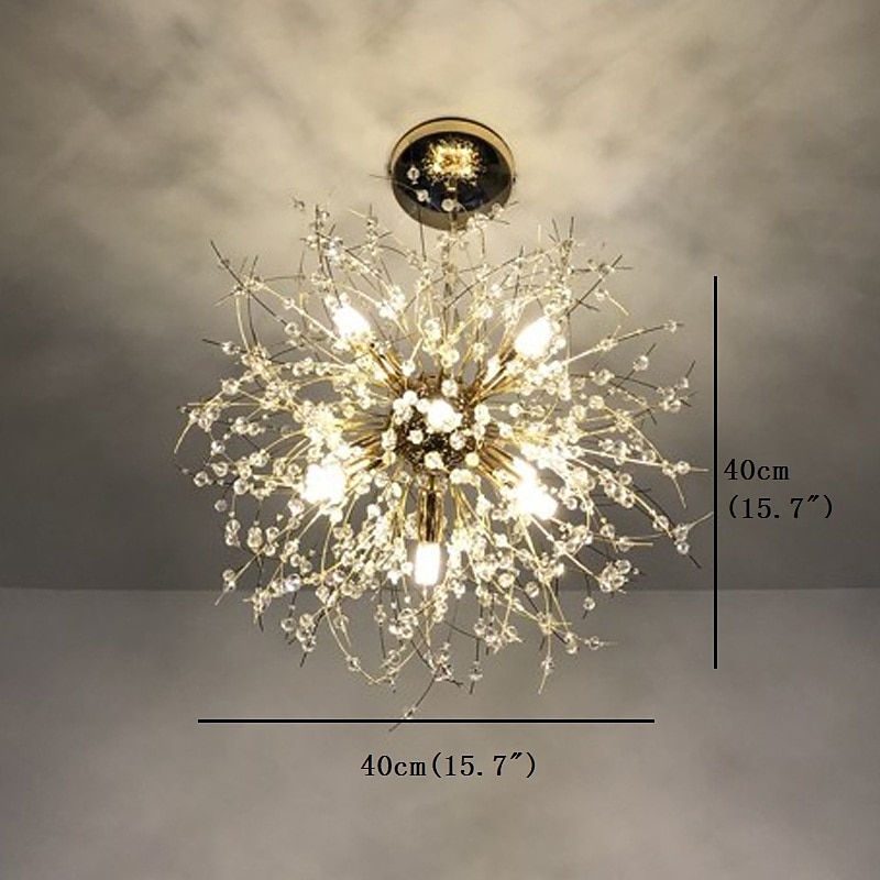 8-Light Modern Electroplated Globe Chandeliers Firework Led Vintage Pendant Lights Living Room Dining Room G9 Bulb Base3