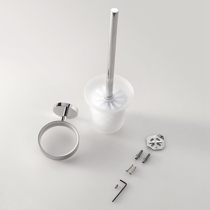 Mirror Polished Silver Toilet Brush Holder Matt Black Rustproof SUS304 Stainless Steel Bathroom Accessories High Quality4