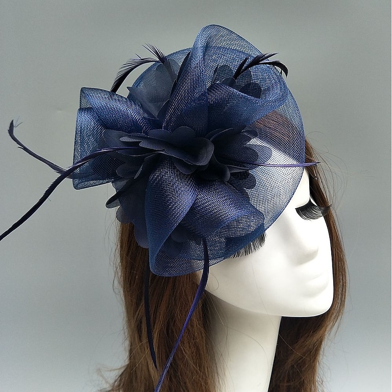 Feather / Net Fascinators Kentucky Derby Hat / Headpiece with Feather / Floral / Flower 1PC Wedding / Special Occasion / Tea Party Headpiece3