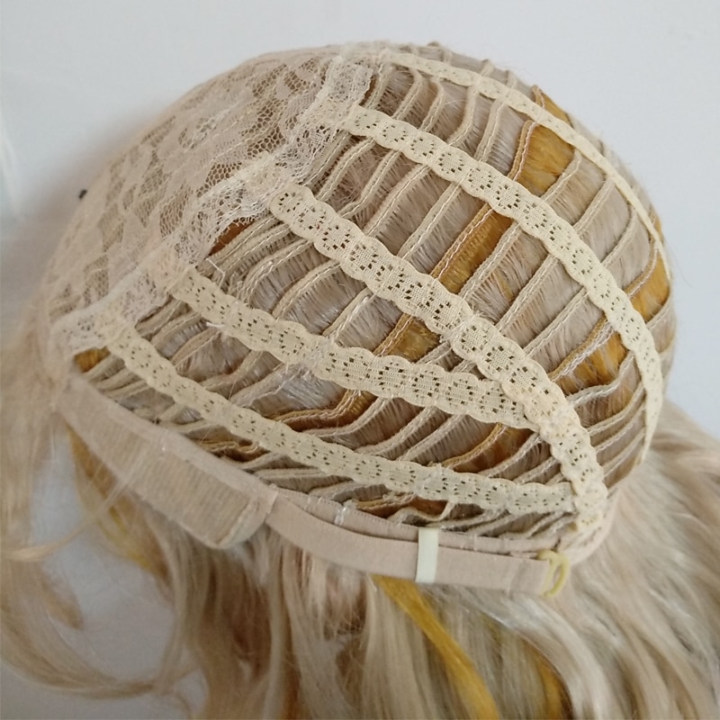 Blonde Wigs for Women Synthetic Wig Body Wave Wavy with Bangs Wig Women's Side Part Synthetic Hair  Blonde  Wigs Blonde Long Black / Red Blonde Black 22 Inch4