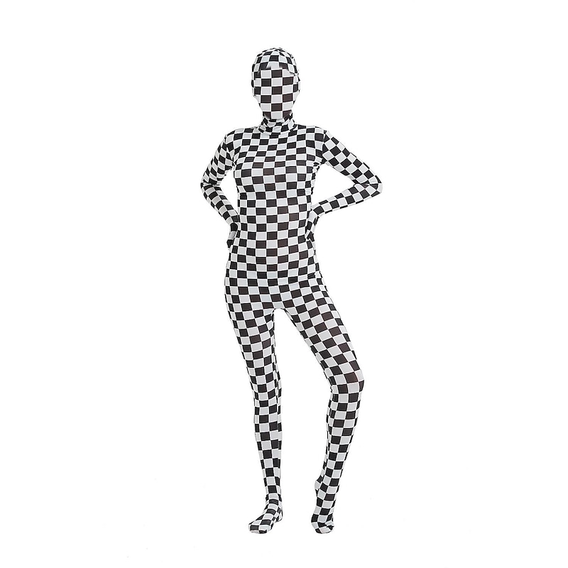 Patterned Zentai Suits Catsuit Skin Suit Carnival Costume Full Body Suit Men's Women's Sex Check Spandex Lycra Costume for Halloween Carnival Masquerade Adults'2