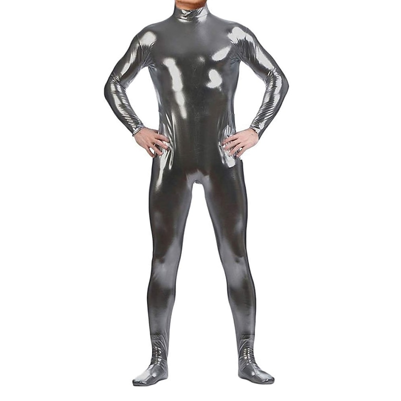 Shiny Zentai Suits Skin Suit Bodysuit Carnival Costume Full Body Suit Men's Women's Sex Solid Colored Spandex Latex Costume for Halloween Masquerade Adults'