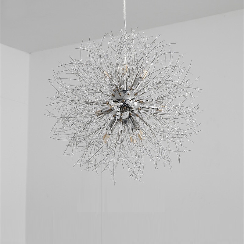 12 Bulbs Modern Electroplated Globe Chandeliers Firework Led Vintage Pendant Lights Living Room Dining Room G9 Bulb Base3